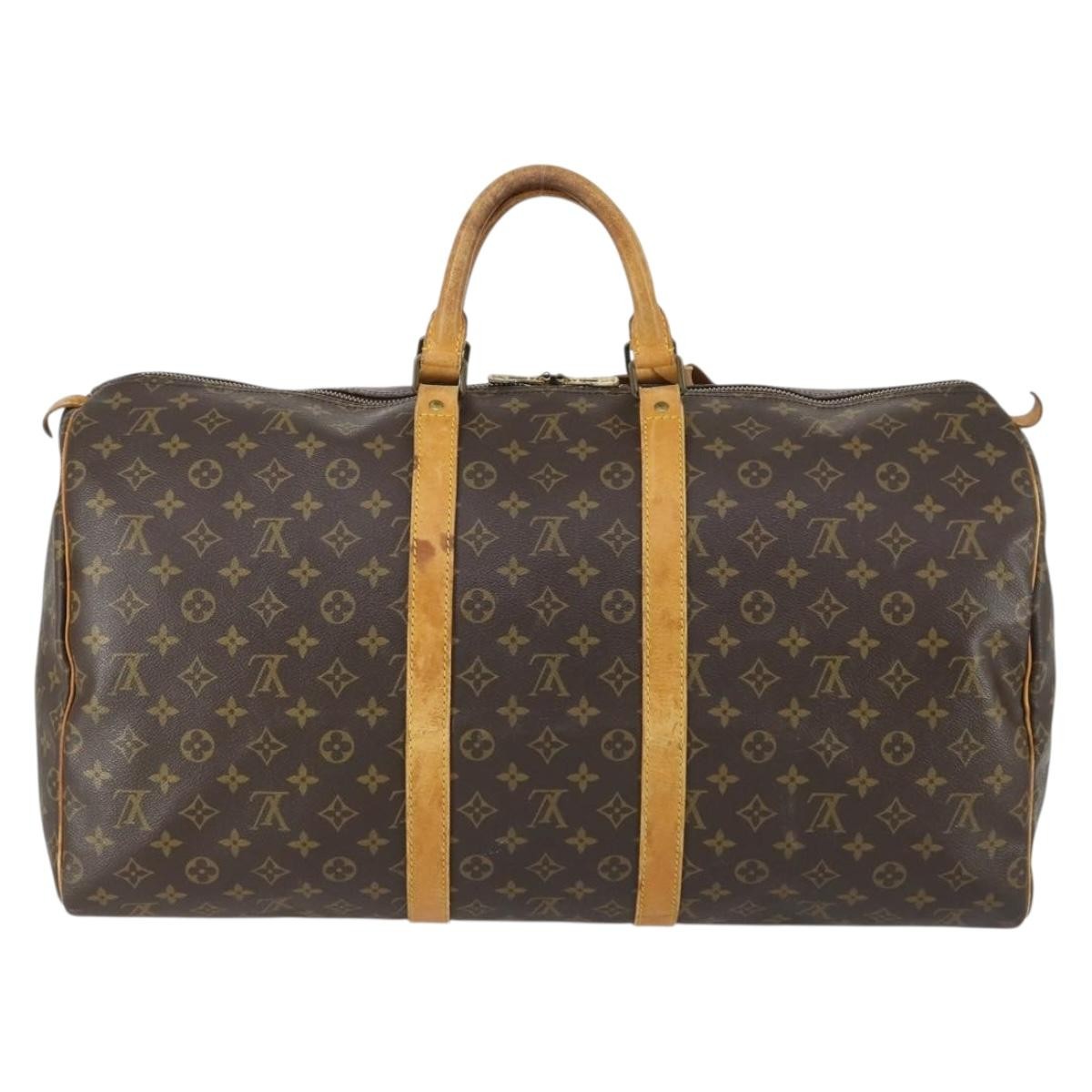 Louis Vuitton Keepall Monogram Canvas Brown Canvas Travel Bag Bag (Pre-Owned)