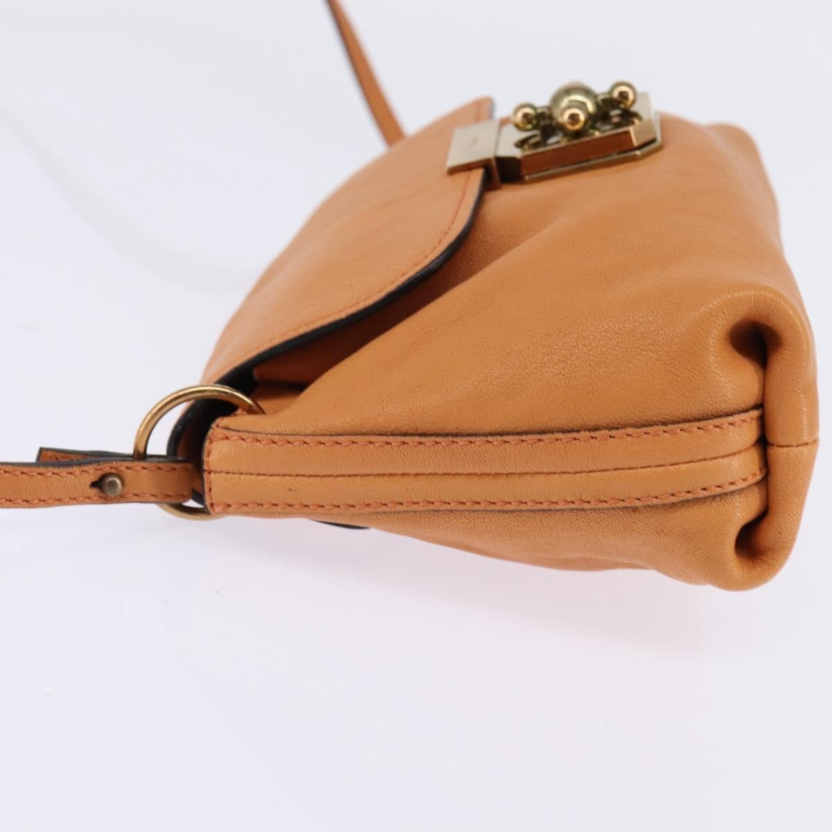Chloe Elsie Leather Orange Leather Shoulder Bag Bag (Pre-Owned)