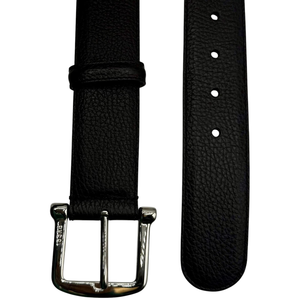 Gucci Women's Dark Brown Leather sz 80/32 Belt W/Silver Buckle
