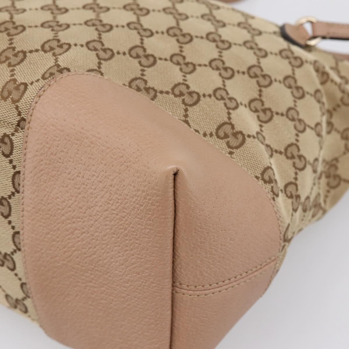 Gucci Bree Convertible Top Handle Gg Canvas With Leather Beige Canvas Handbag (Pre-Owned)