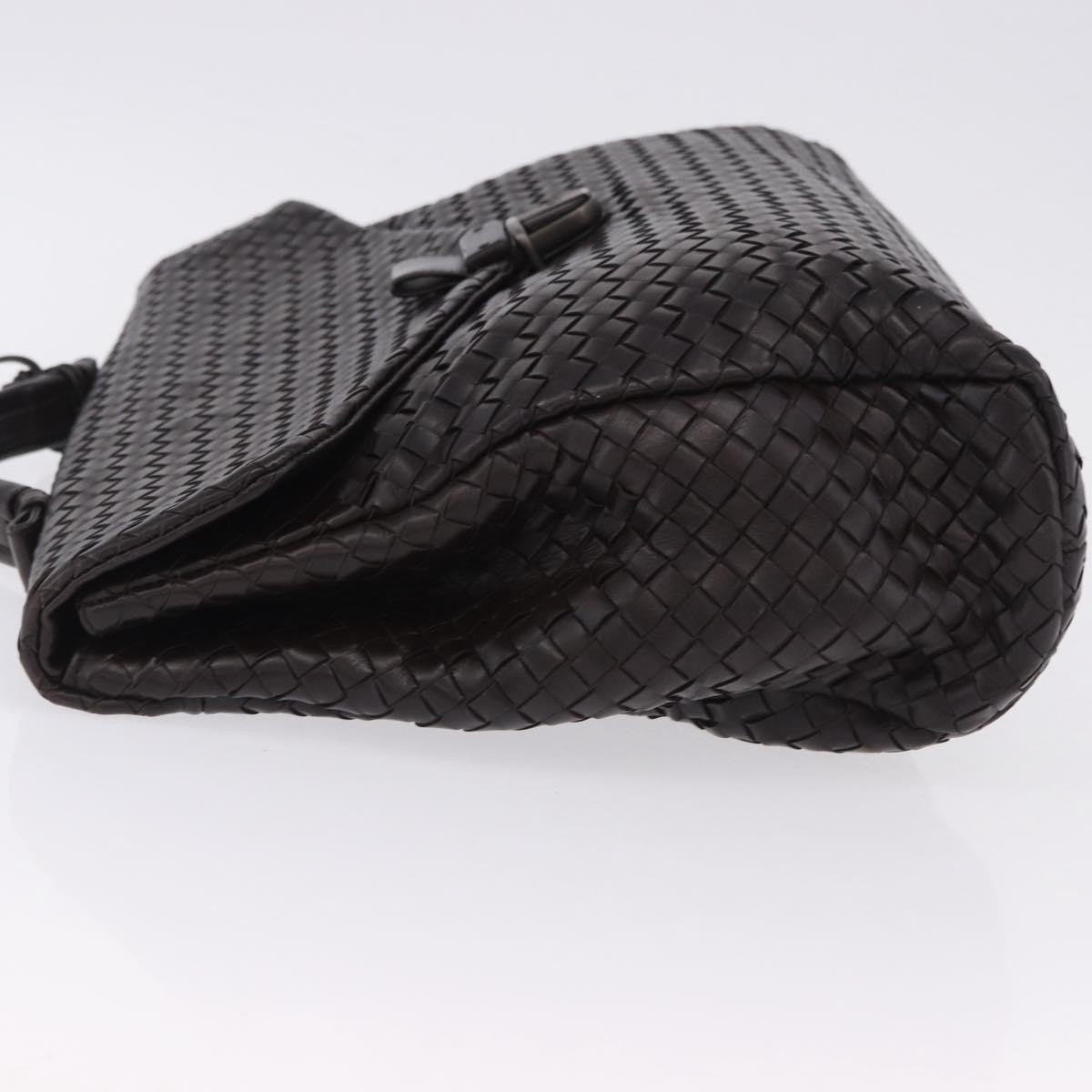 Bottega Veneta Envelope Intrecciato Nappa Black Leather Briefcase Bag (Pre-Owned)