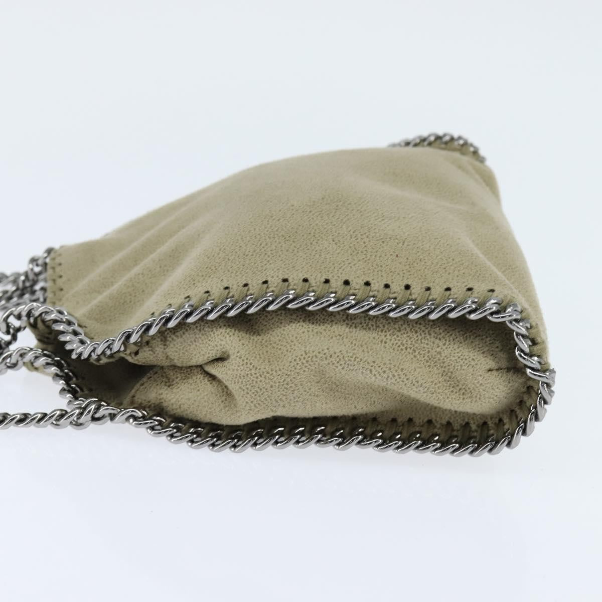 Stella Mccartney Falabella Fold Over Shaggy Deer Beige Polyester Shoulder Bag Bag (Pre-Owned)