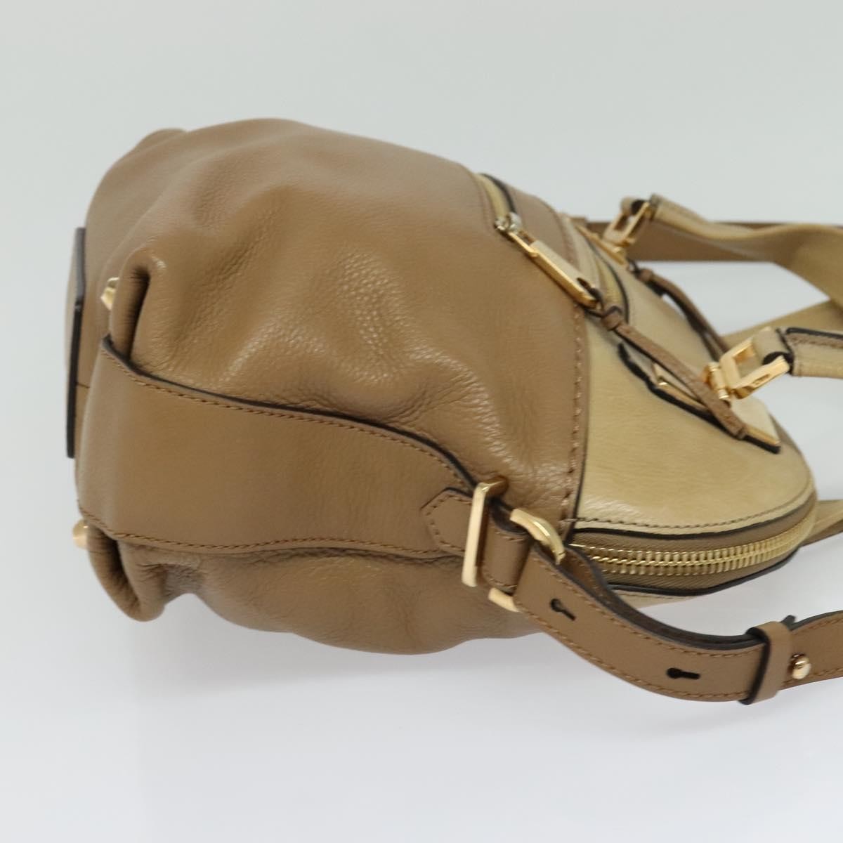 Chloe Angie Tote Leather Brown Leather Tote Bag Bag (Pre-Owned)