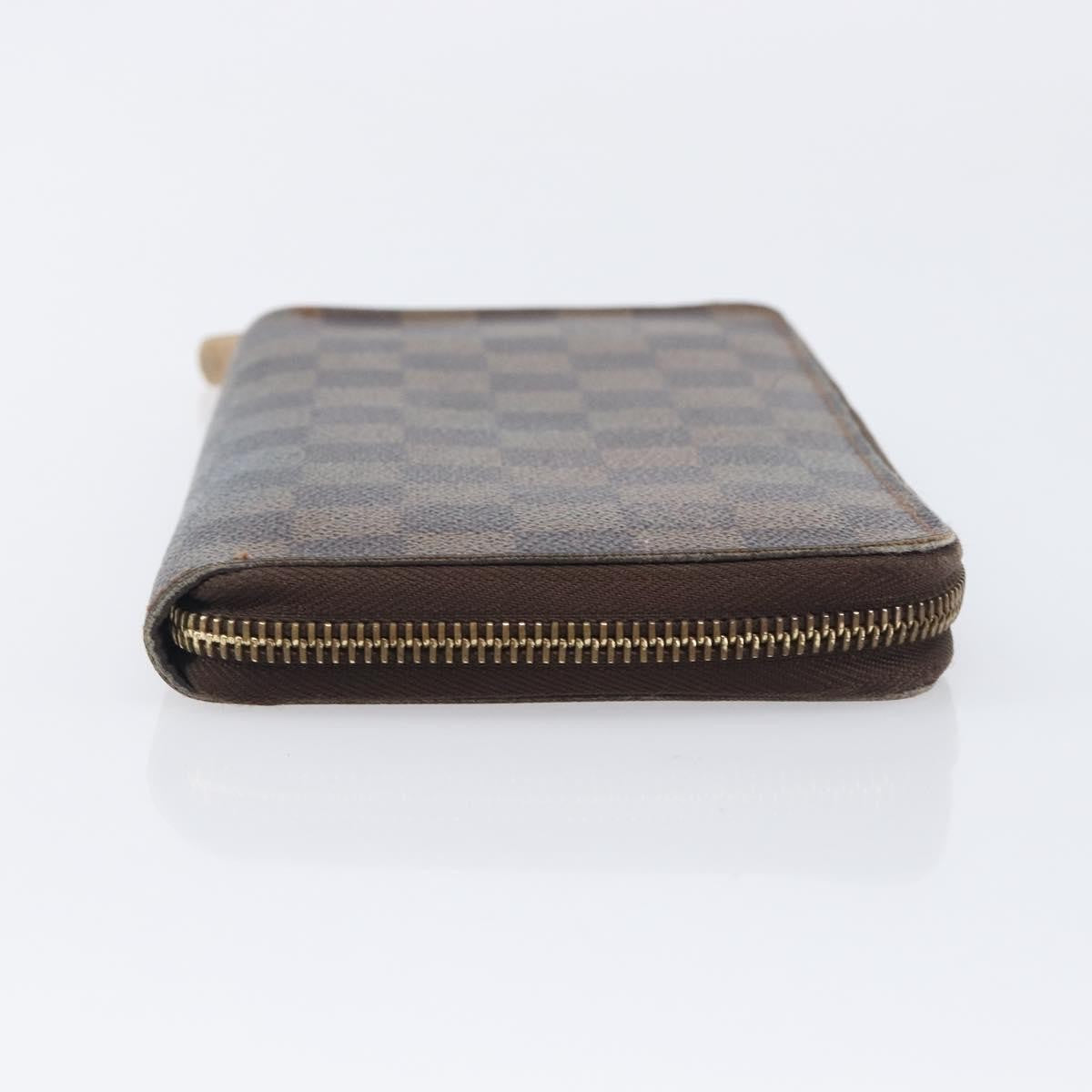 Louis Vuitton Zippy Organizer Damier Brown Canvas Wallets Accessory (Pre-Owned)