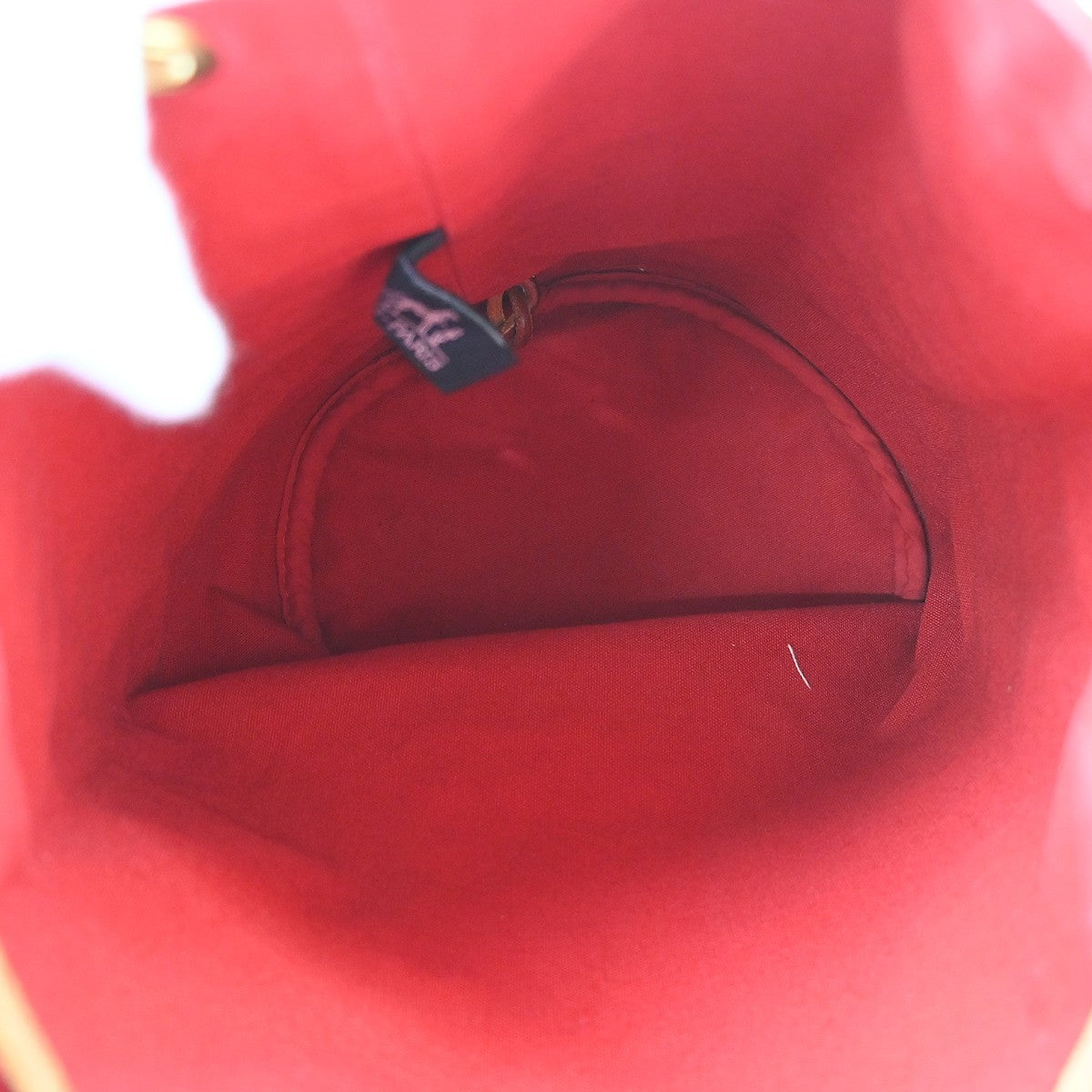 Hermes Polochon Drawstring Cotton Red Cotton Backpack Bag (Pre-Owned)