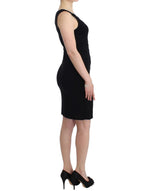 Roccobarocco Elegant Black Sheath Knee-Length Women's Dress