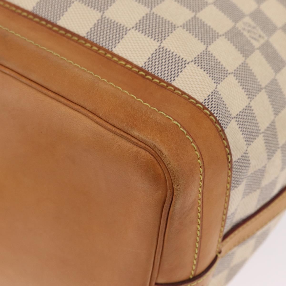 Louis Vuitton Noe Damier White Canvas Shoulder Bag Bag (Pre-Owned)