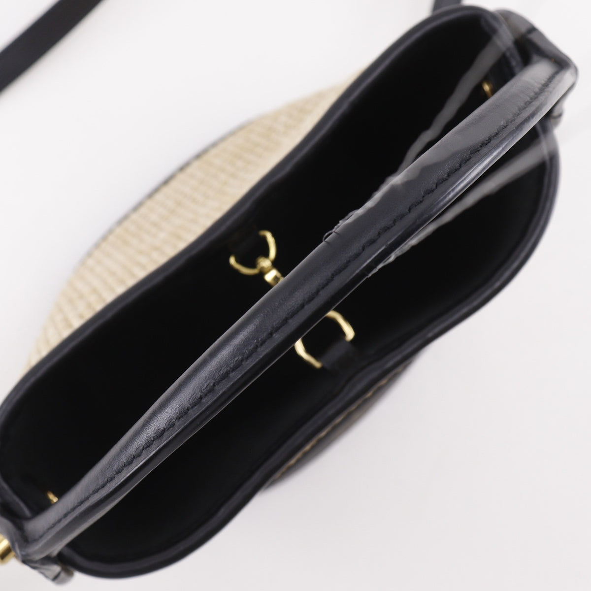 Louis Vuitton Petit Bucket Nm Raffia With Leather Beige Canvas Tote Bag Bag (Pre-Owned)
