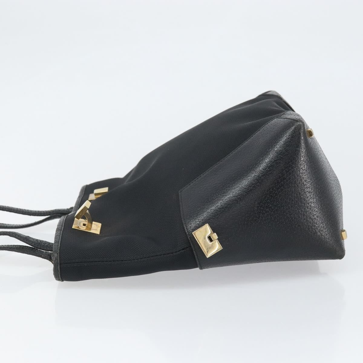 Salvatore Ferragamo Vintage Canvas Black Canvas Tote Bag Bag (Pre-Owned)