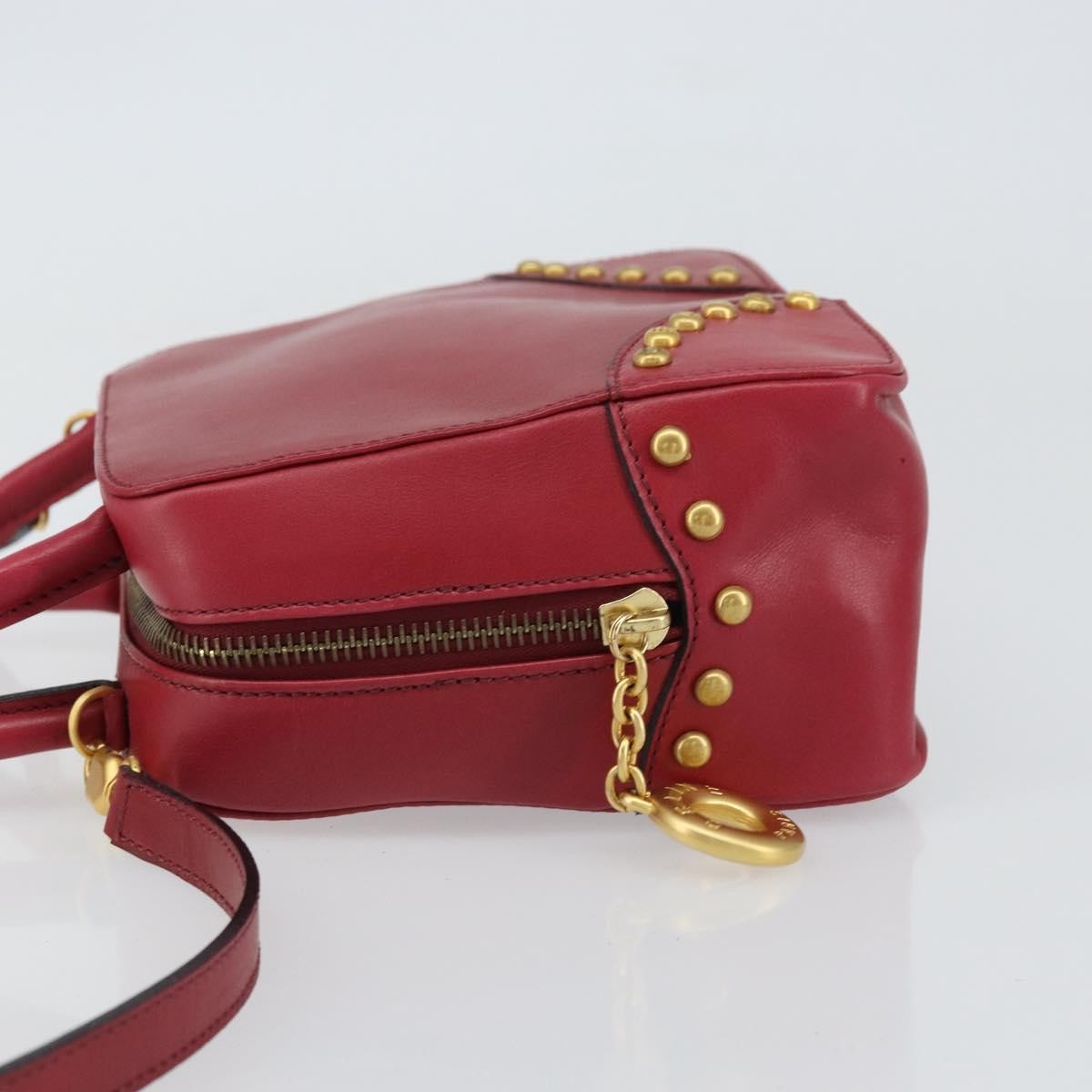 Celine Handbag Leather Red Leather Handbag (Pre-Owned)