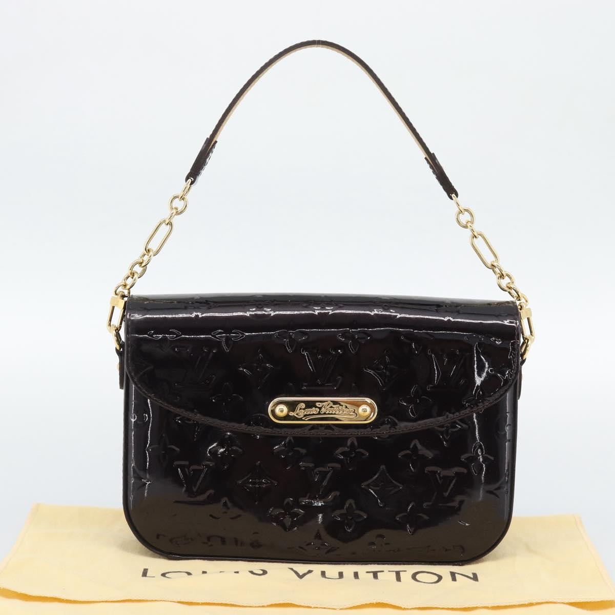 Louis Vuitton Rodeo Drive Monogram Vernis Black Patent_Leather Handbag (Pre-Owned)