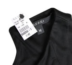 Gucci Women's Black Rayon Medium Dress With Flower Brooch