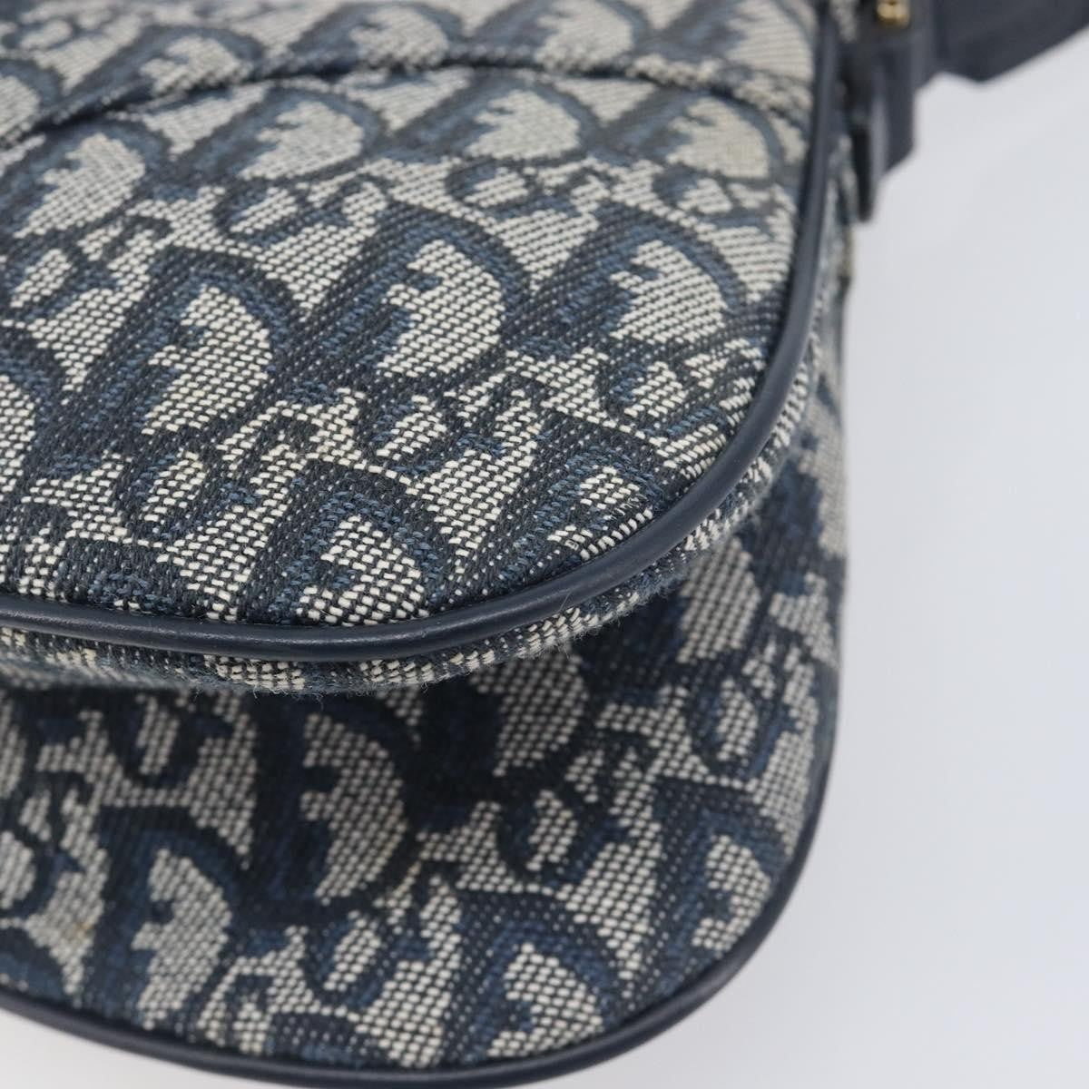 Christian Dior Saddle Messenger Oblique Canvas Navy Canvas Clutche & Pouche Bag (Pre-Owned)
