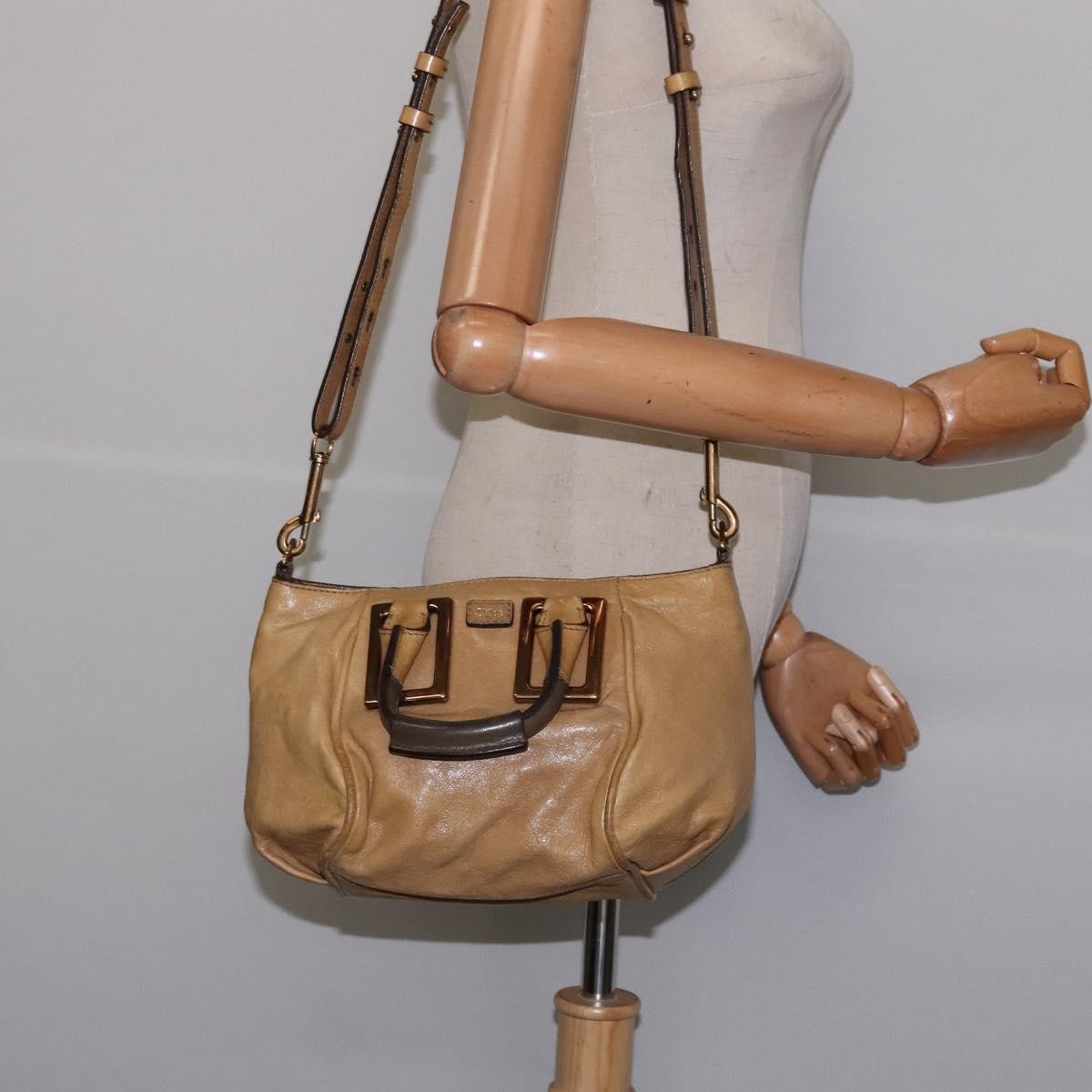 Chloe Ethel Leather Beige Leather Handbag (Pre-Owned)