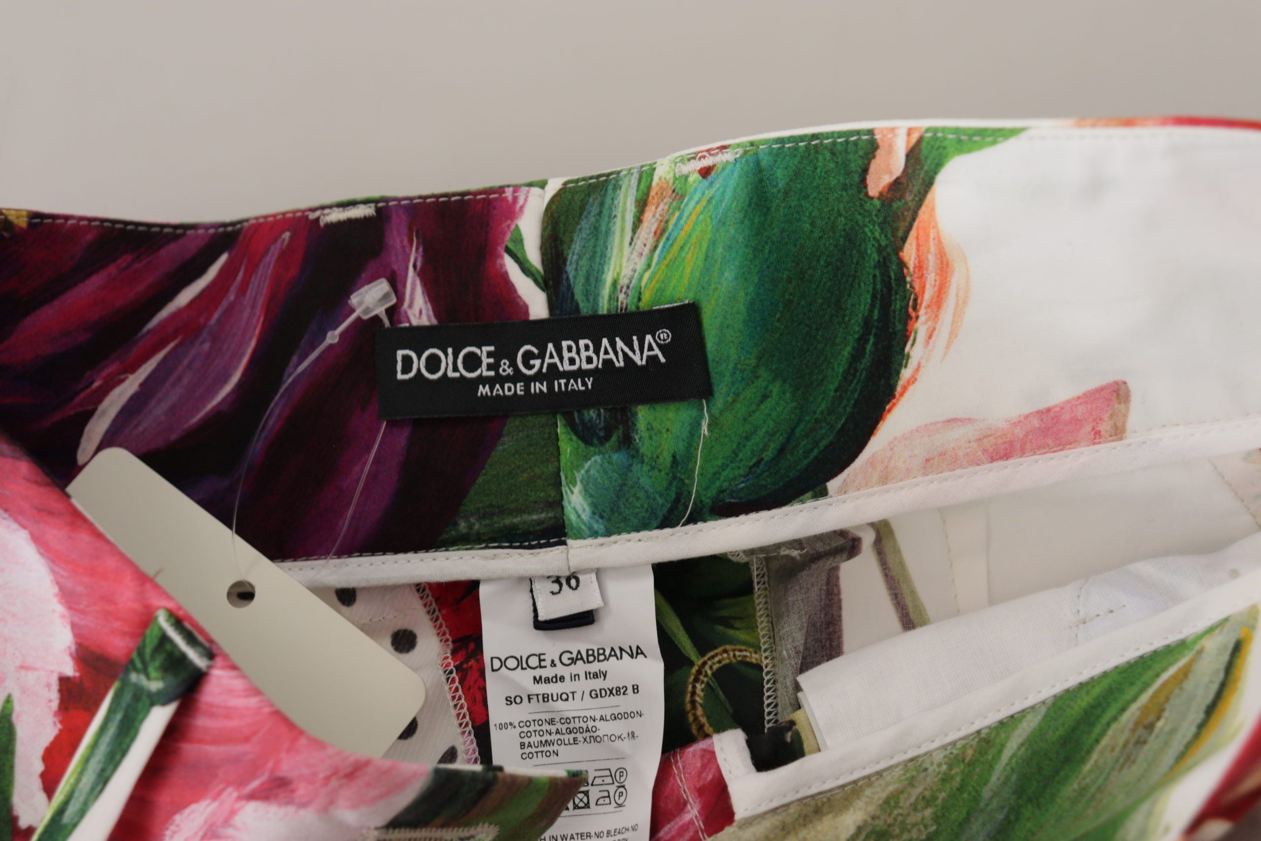 Dolce & Gabbana Multicolor Majolica Floral High-Waist Women's Shorts