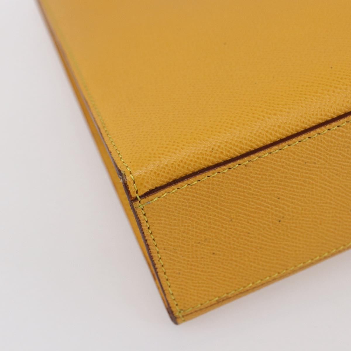 Celine Vintage Leather Yellow Leather Shoulder Bag Bag (Pre-Owned)