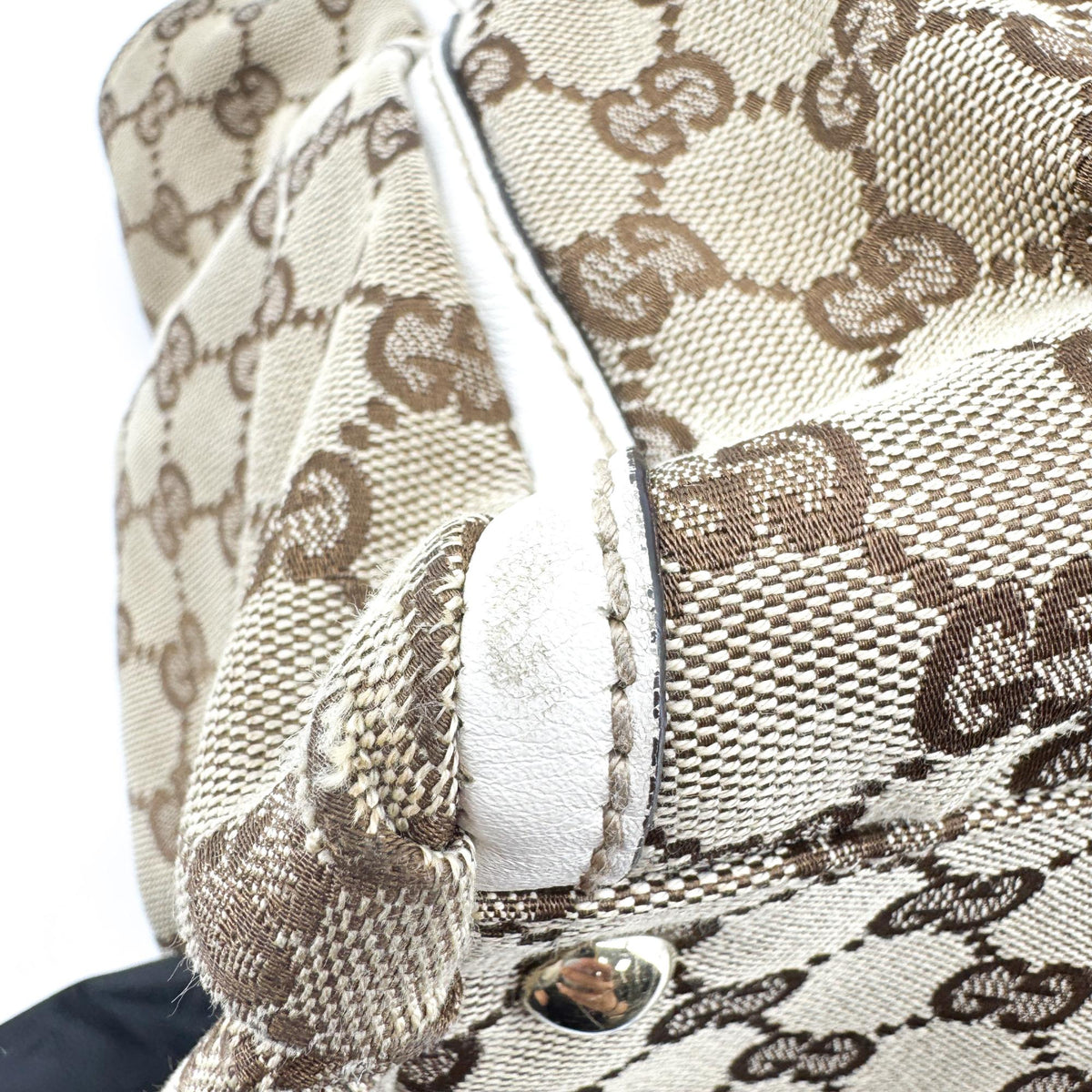 Gucci D-Ring Gg Canvas Beige Canvas Shoulder Bag Bag (Pre-Owned)