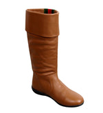 Gucci Kids Brown Leather Boots With Web Detail 285230