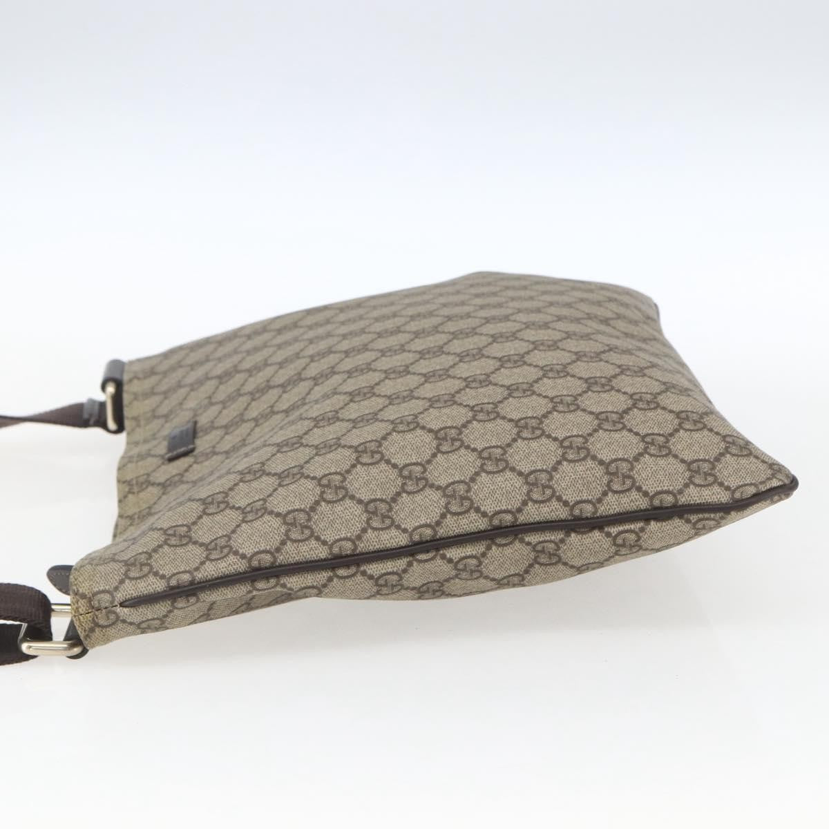 Gucci Zip Top Messenger Gg Coated Canvas Beige Canvas Shoulder Bag Bag (Pre-Owned)