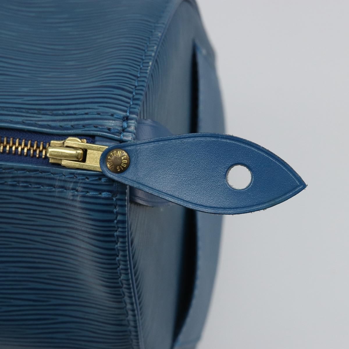 Louis Vuitton Speedy Epi Leather Blue Leather Handbag (Pre-Owned)
