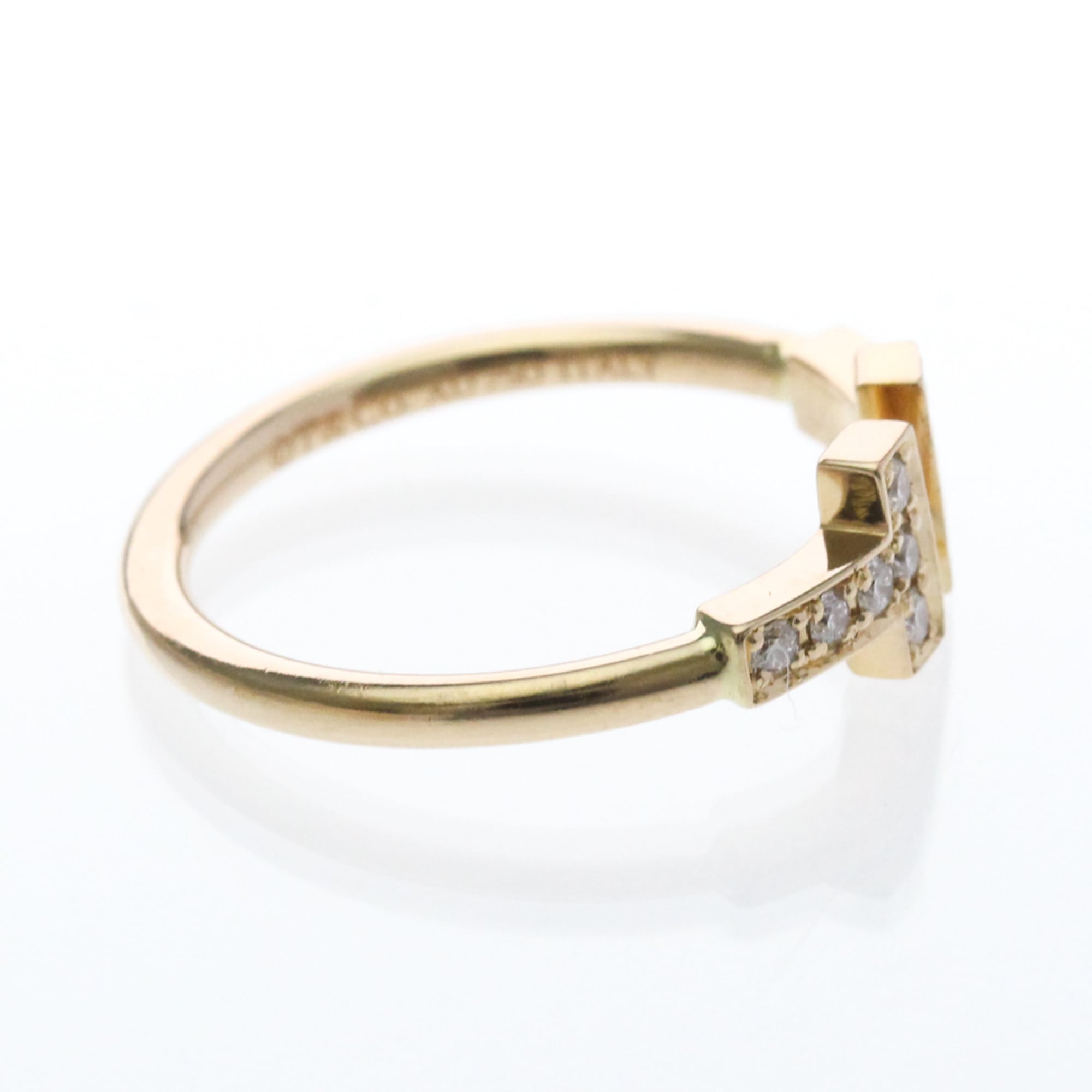 Tiffany & Co. T Wire 18K Yellow Gold With Diamonds Gold Yellow_Gold Ring Jewelry (Pre-Owned)