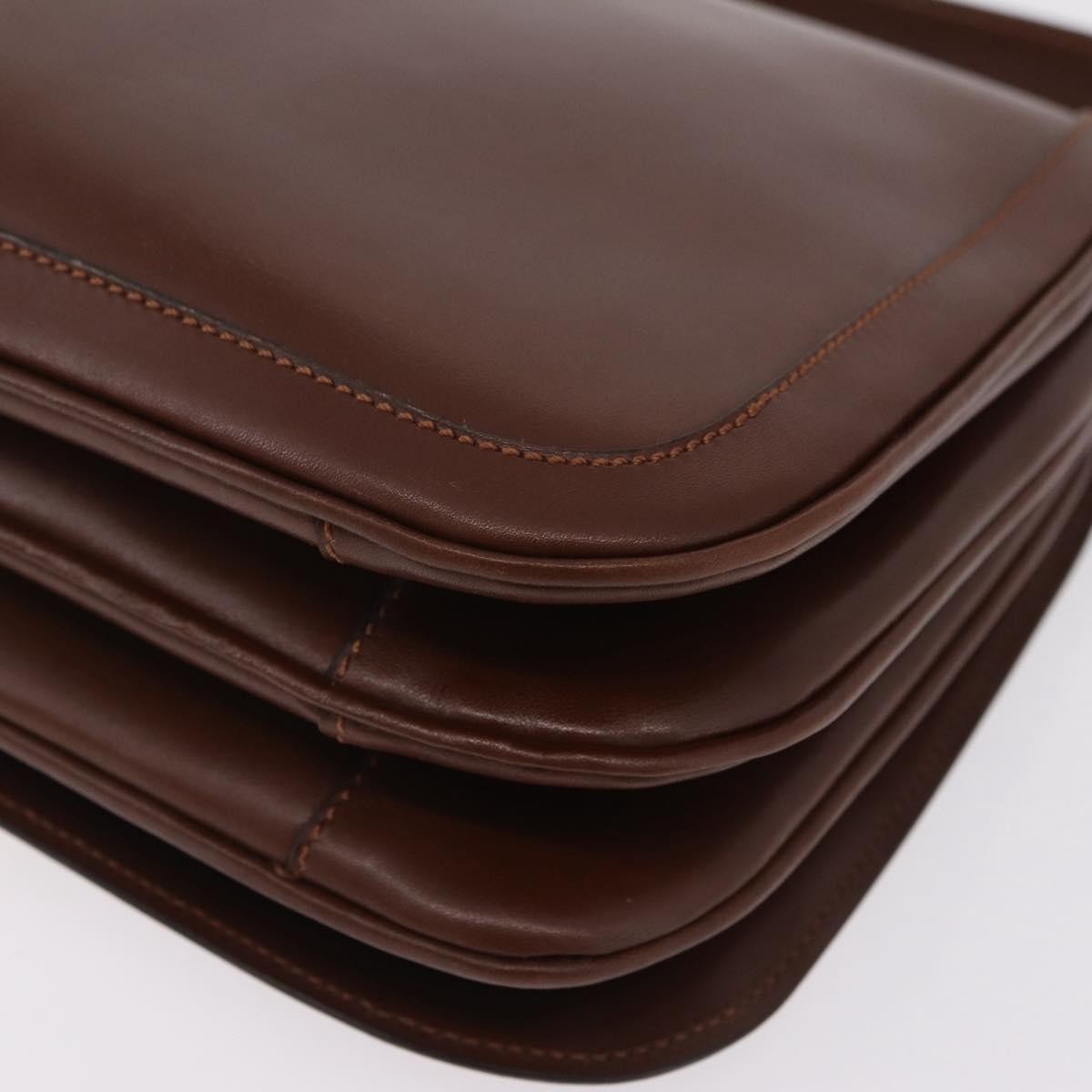 Celine Triomphe Leather Brown Leather Shoulder Bag Bag (Pre-Owned)