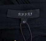 Gucci Women's Black Silk Elastane Runway Pleated Skirt