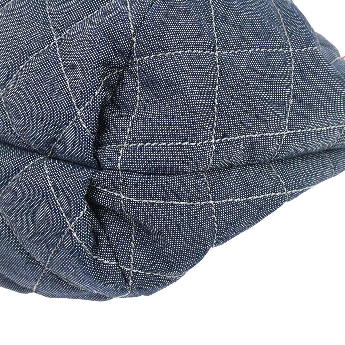 Chanel Stretch Spirit Cabas Quilted Denim Blue Denim_Jeans Tote Bag Bag (Pre-Owned)