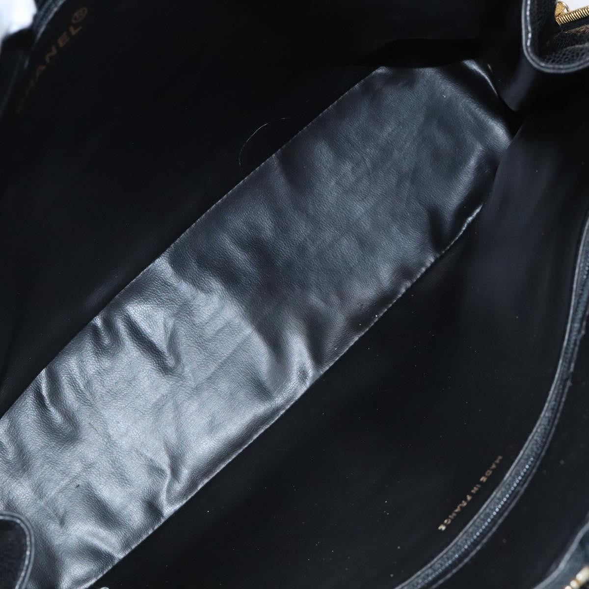 Chanel Vintage Cc Dome Caviar Black Calfskin Handbag (Pre-Owned)