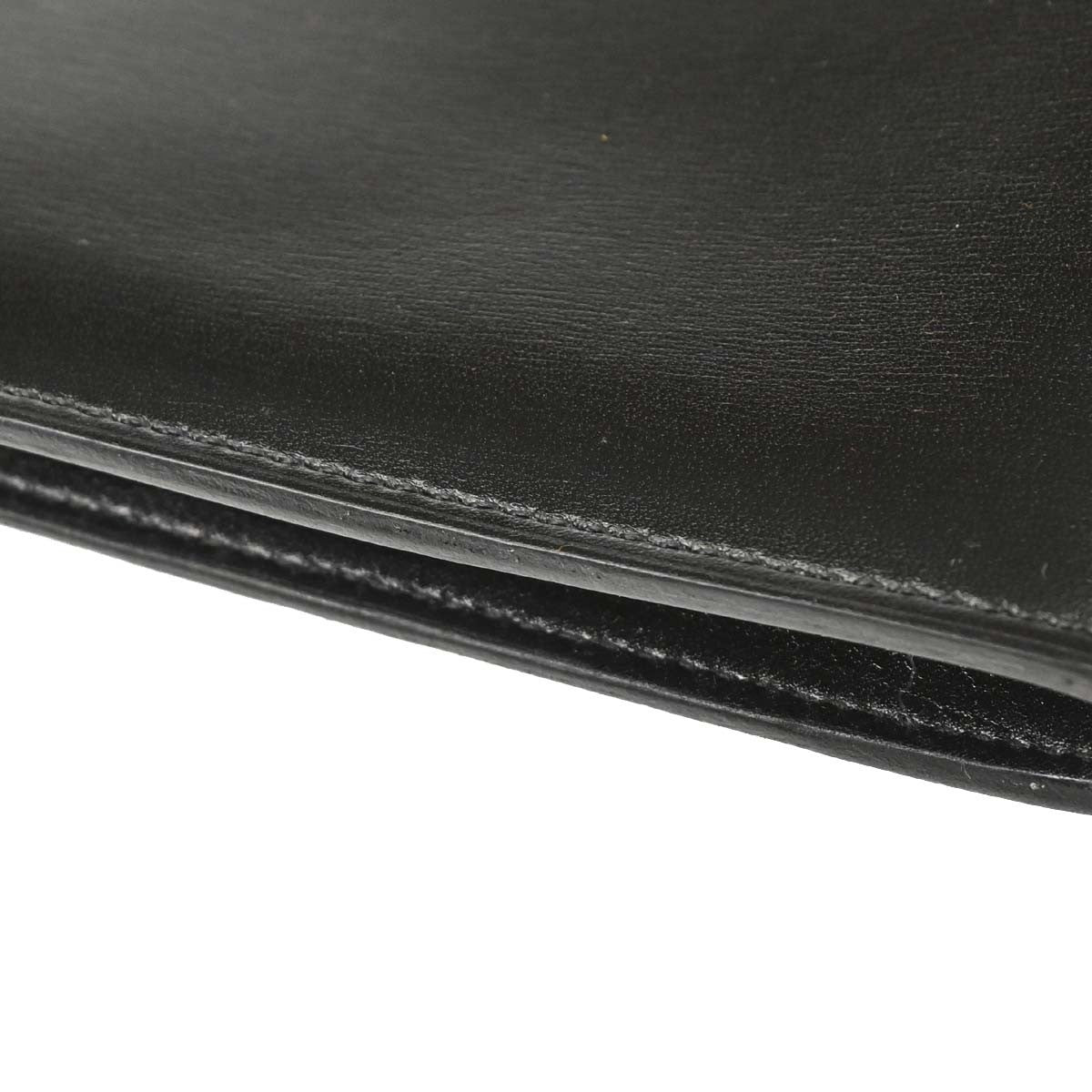 Hermes Onimaitou Pochette Box Calf Black Leather Clutche & Pouche Bag (Pre-Owned)