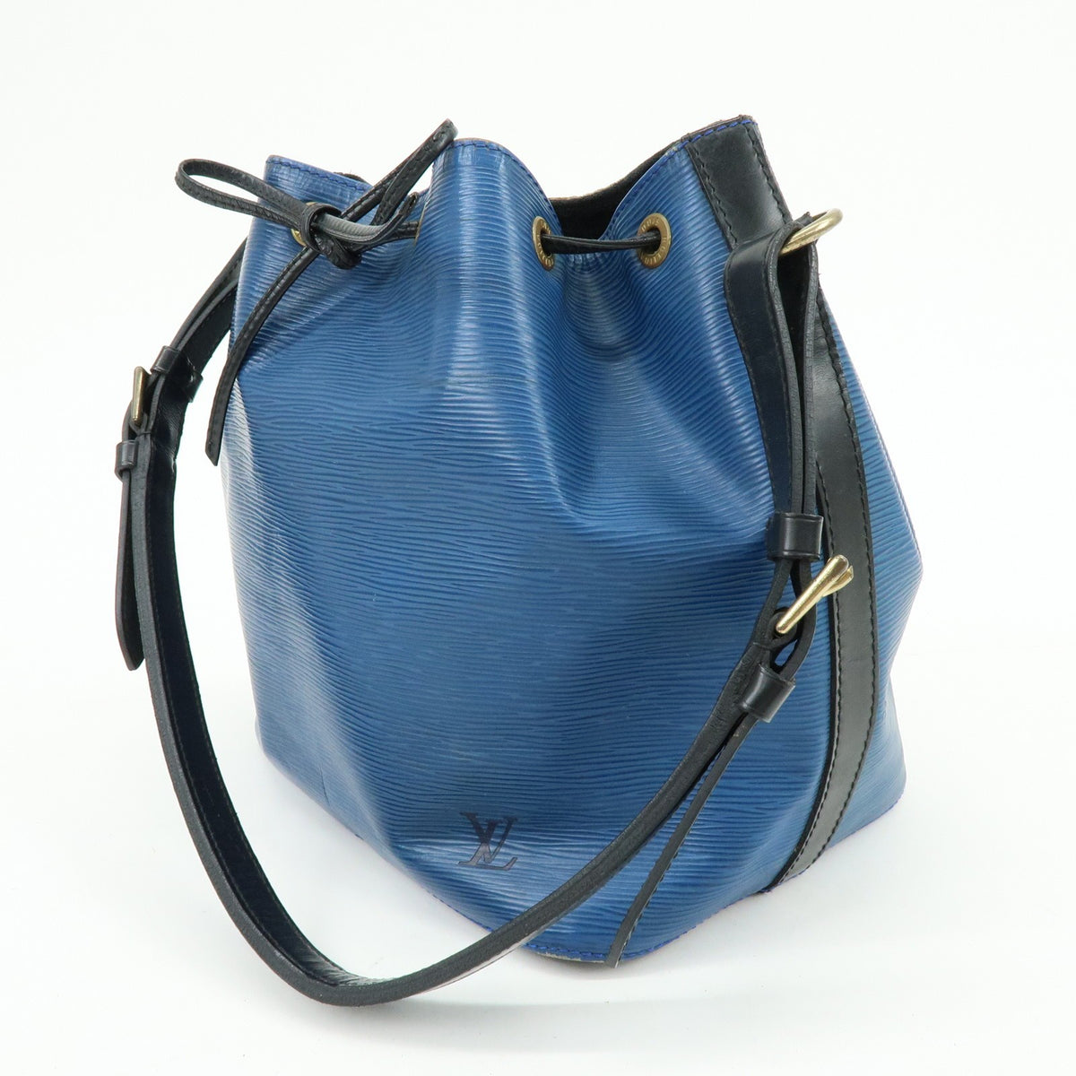 Louis Vuitton Bicolor Petit Noe Epi Leather Blue Leather Handbag (Pre-Owned)