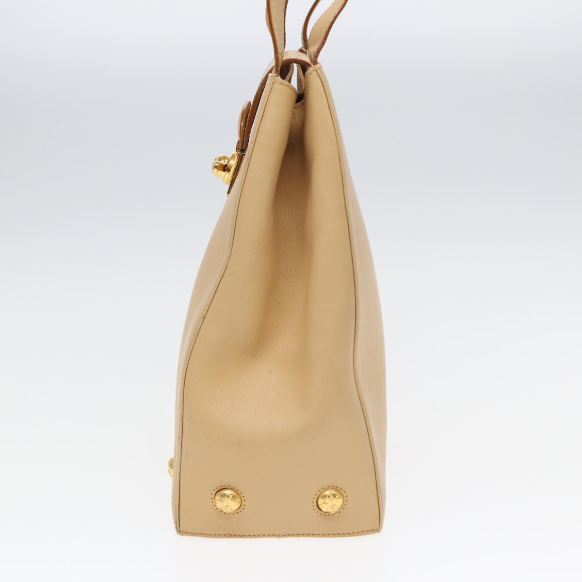 Salvatore Ferragamo Vintage Leather Beige Leather Shoulder Bag Bag (Pre-Owned)