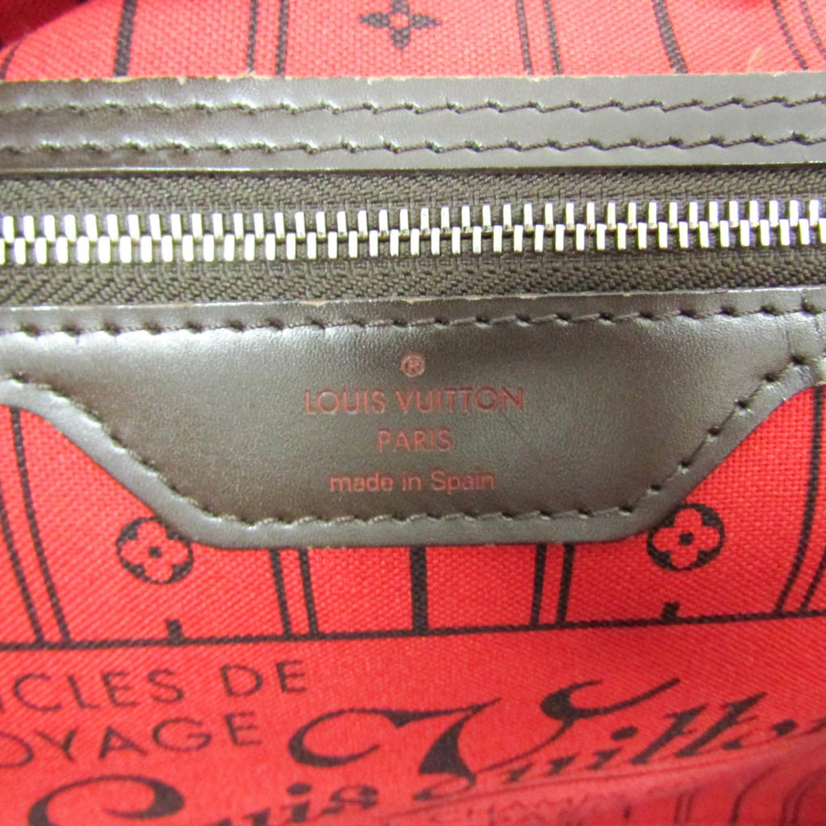 Louis Vuitton Neverfull Damier Brown Canvas Tote Bag Bag (Pre-Owned)