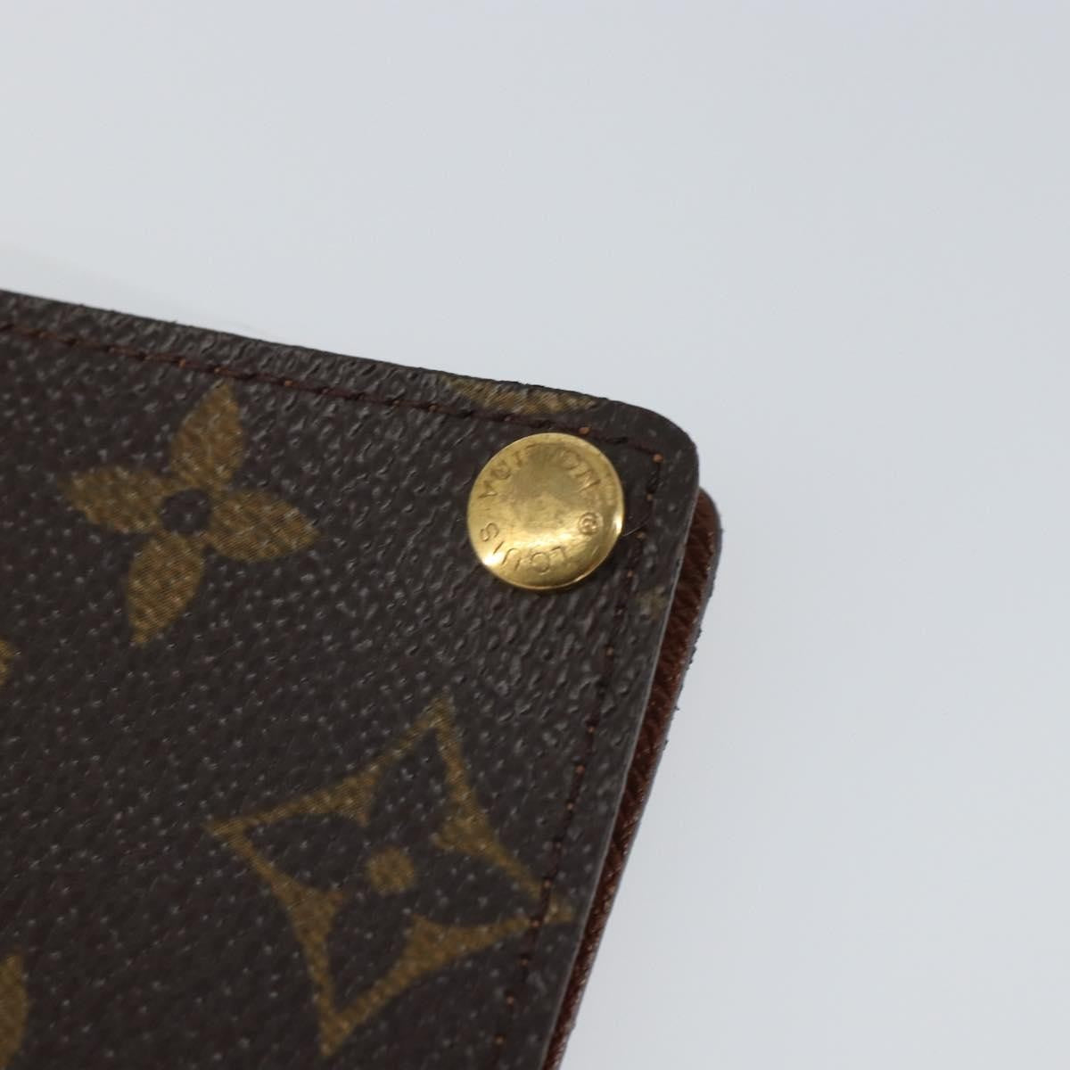 Louis Vuitton Porte Cartes Pression Card Case Monogram Canvas Brown Canvas Card Holders Accessory (Pre-Owned)
