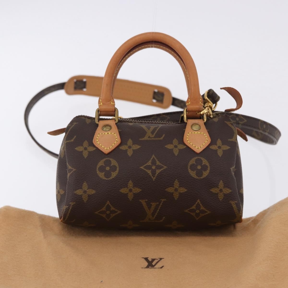 Louis Vuitton Speedy Mini Hl Monogram Canvas Brown Canvas Handbag (Pre-Owned)