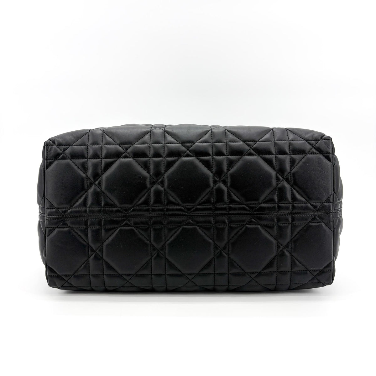 Christian Dior Toujours Macrocannage Quilt Calfskin Black Leather Tote Bag Bag (Pre-Owned)