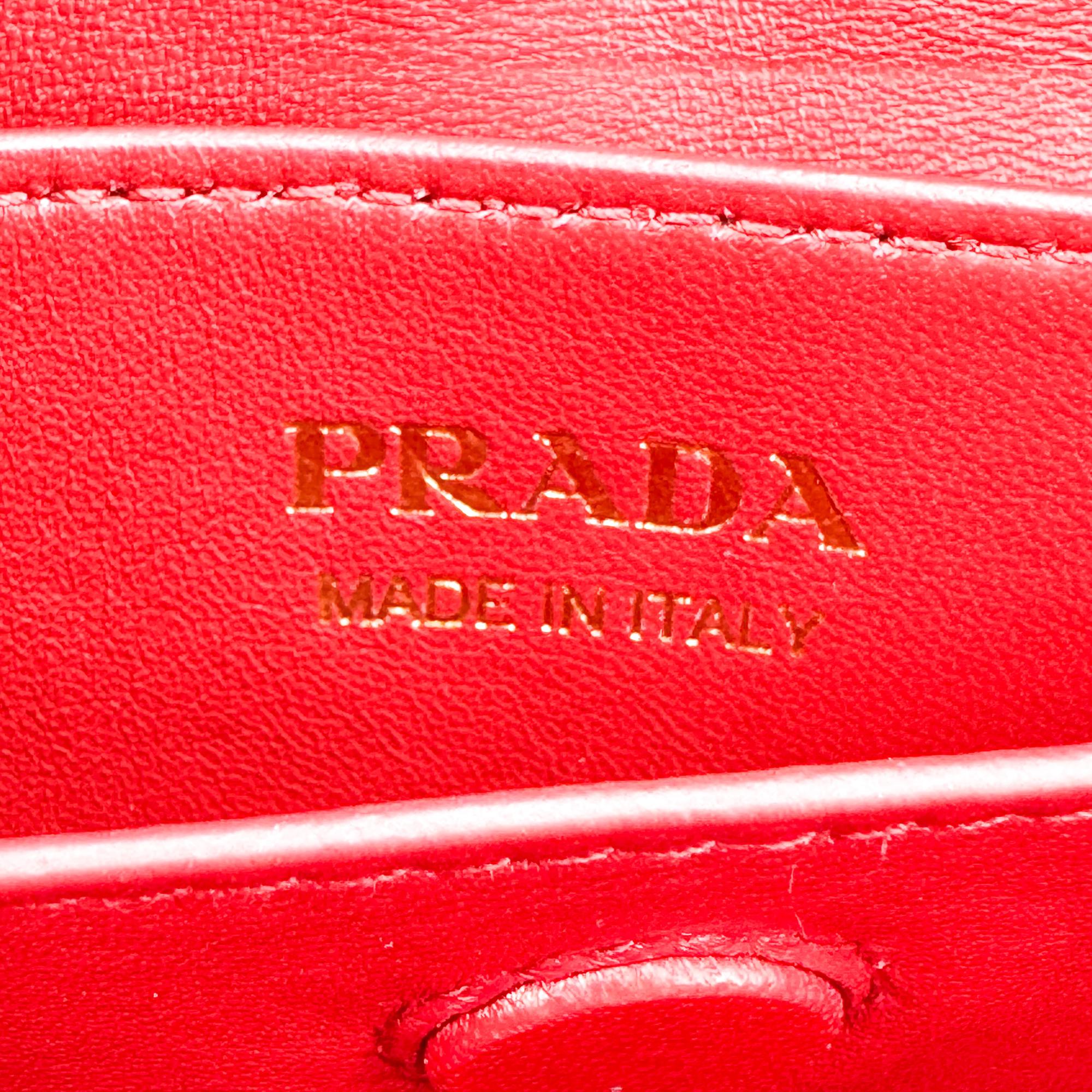Prada Cuir Double Saffiano Leather Black Leather Tote Bag Bag (Pre-Owned)