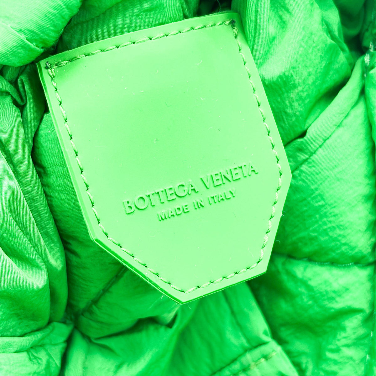 Bottega Veneta Padded Tech Cassette Intrecciato Nylon Green Nylon Crossbody Bag Bag (Pre-Owned)