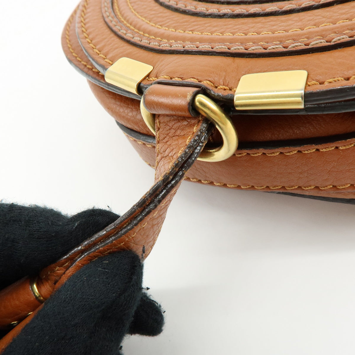 Chloe Marcie Leather Brown Leather Crossbody Bag Bag (Pre-Owned)