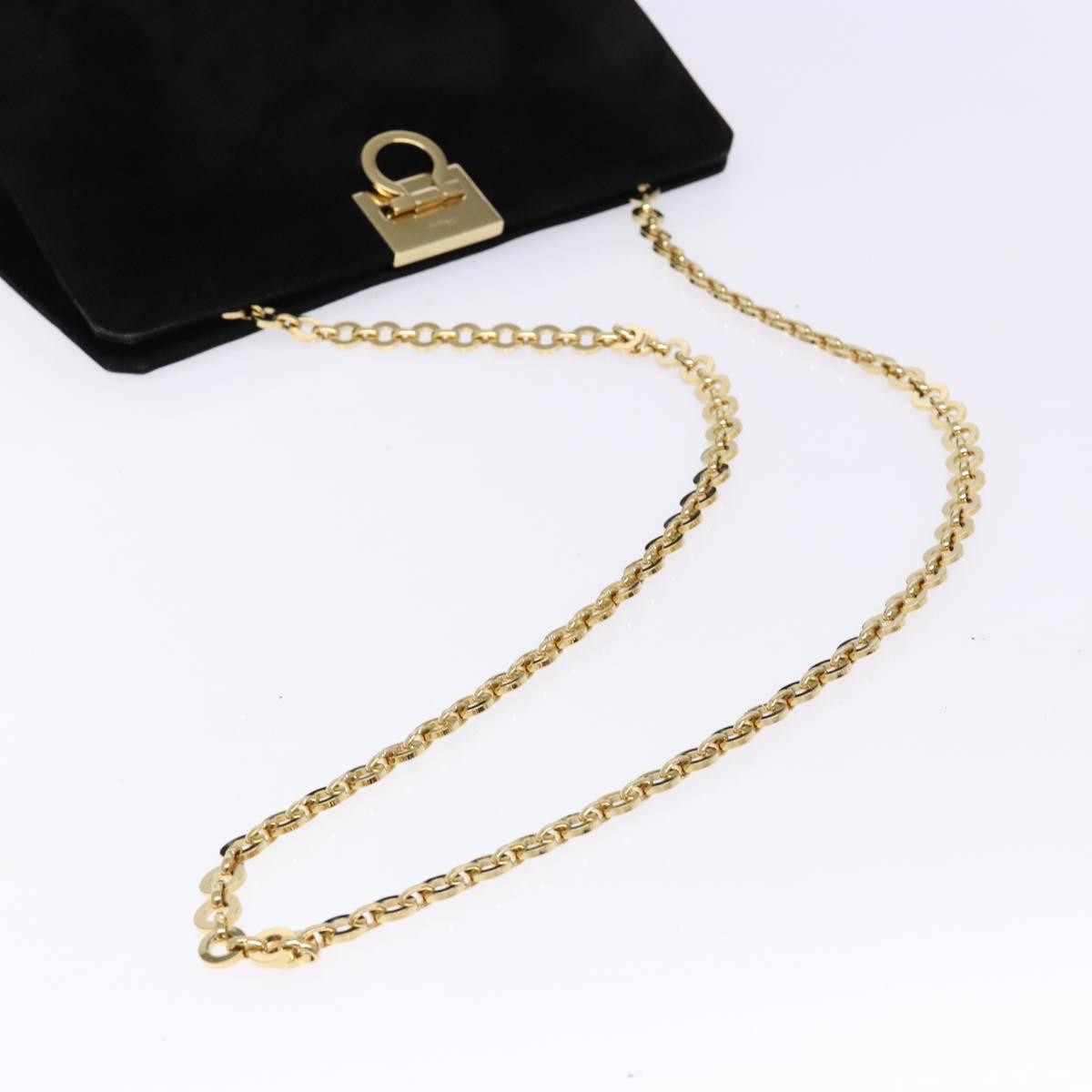 Salvatore Ferragamo Gancini Chain Suede Black Suede Shoulder Bag Bag (Pre-Owned)