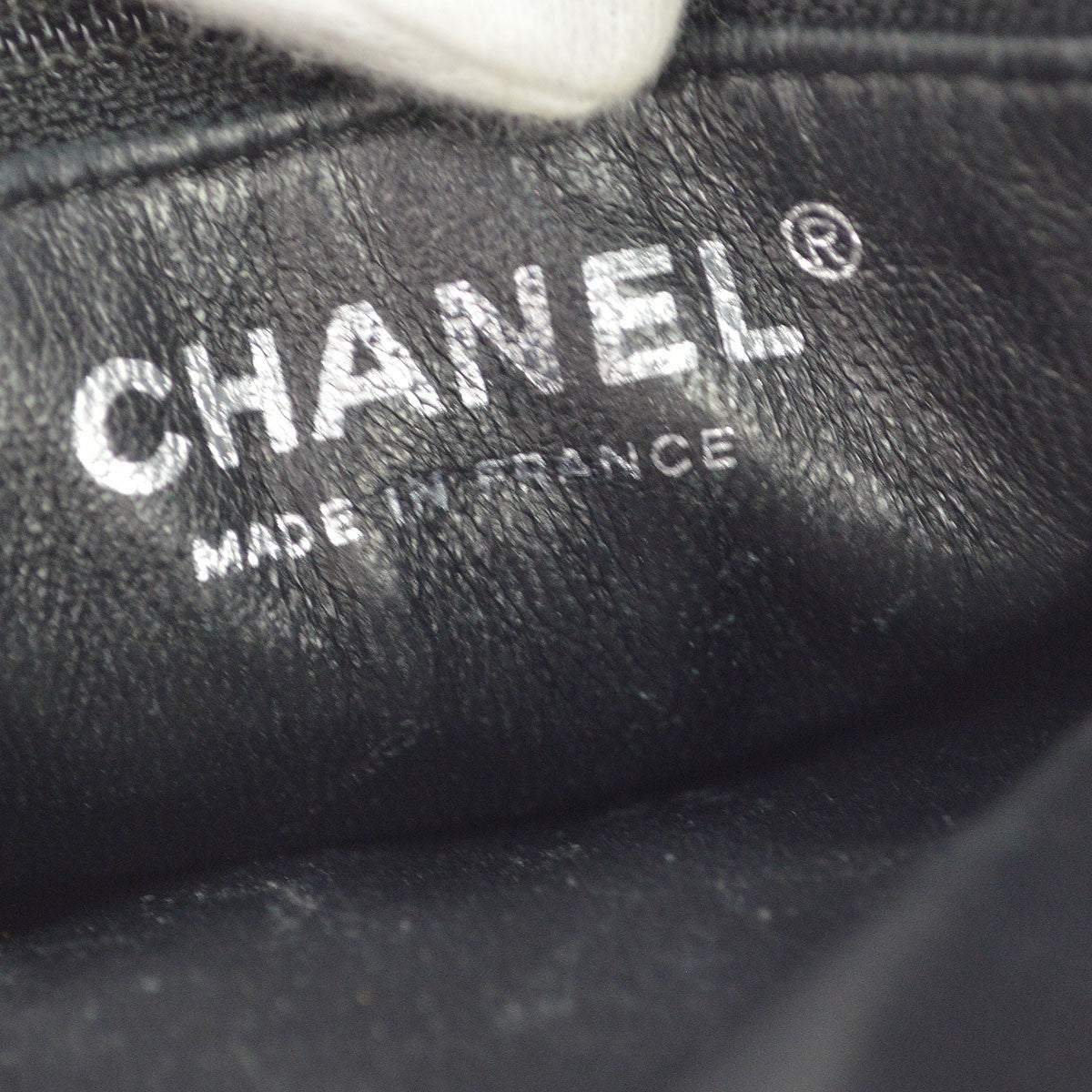 Chanel Vintage Shoulder Bag Quilted Caviar Black Leather Shoulder Bag Bag (Pre-Owned)