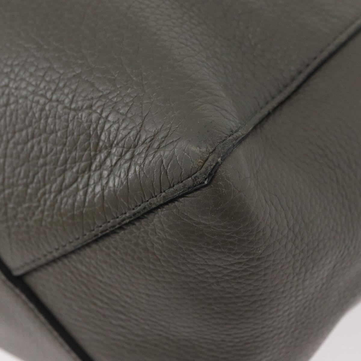 Celine Phantom Cabas Tote Leather Gray Leather Tote Bag Bag (Pre-Owned)