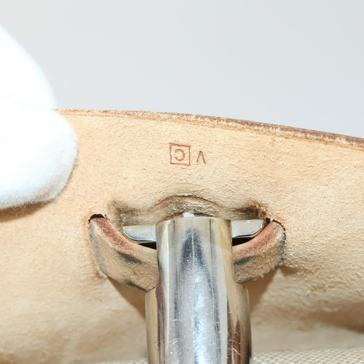 Hermes Herbag A Dos Toile Beige Canvas Backpack Bag (Pre-Owned)
