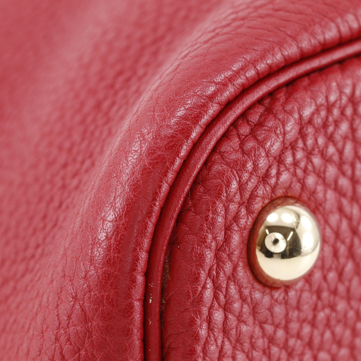 Hermes Bolide Clemence Red Leather Handbag (Pre-Owned)