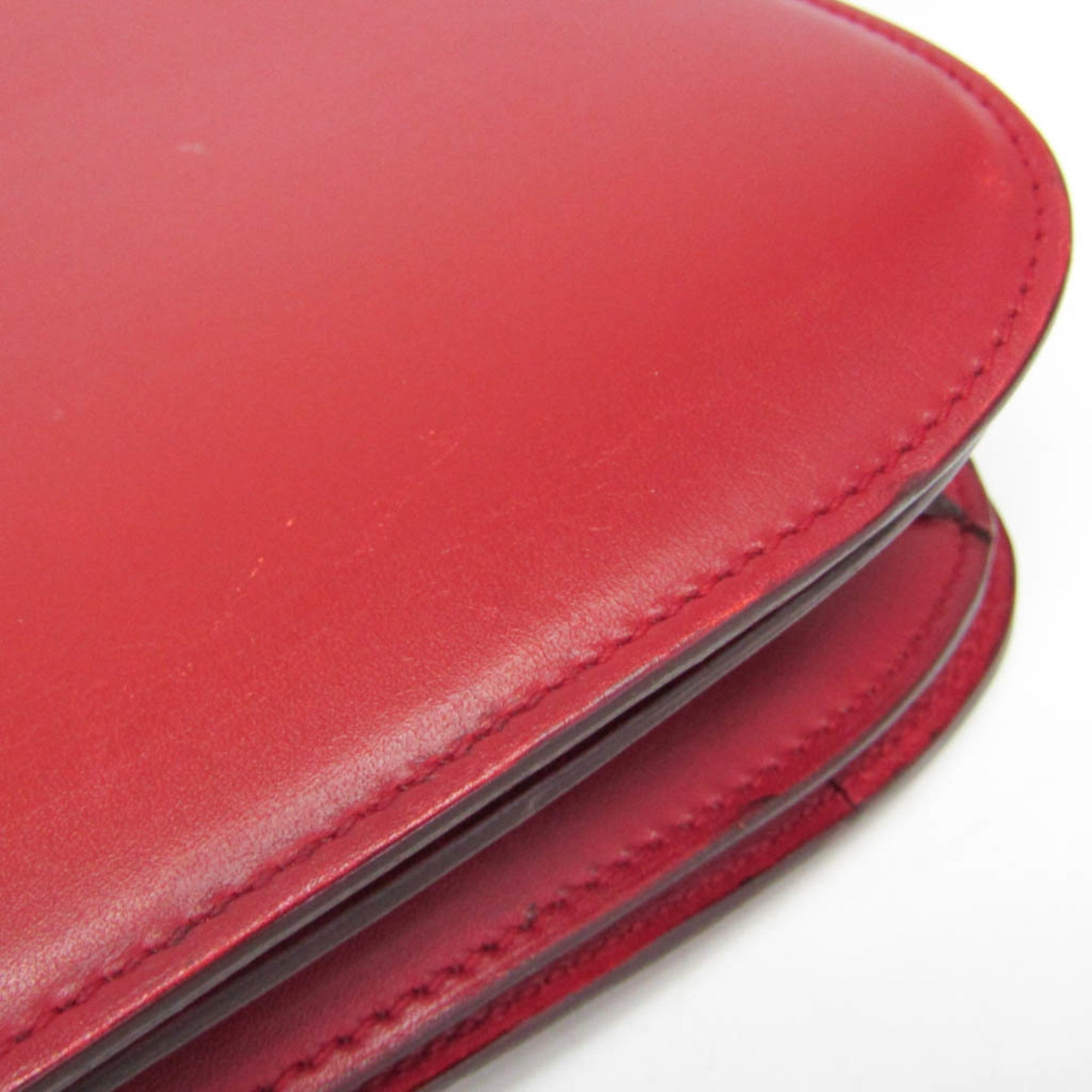 Celine Classic Box Smooth Leather Red Calfskin Handbag (Pre-Owned)