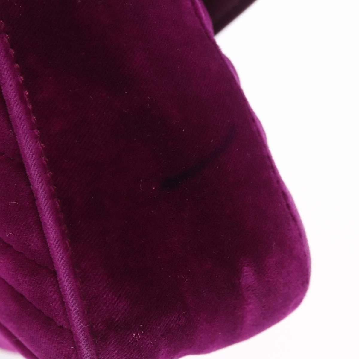 Gucci Gg Marmont Matelassé Velvet Purple Velvet Shoulder Bag Bag (Pre-Owned)