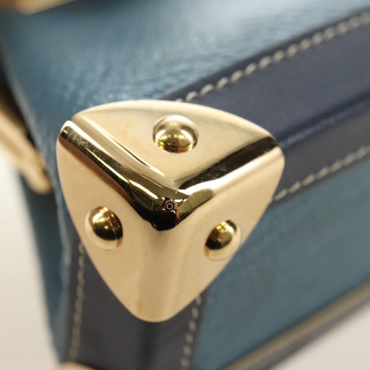 Louis Vuitton Porte-Monnaie Coin Purse Leather Blue Leather Card Holders Accessory (Pre-Owned)