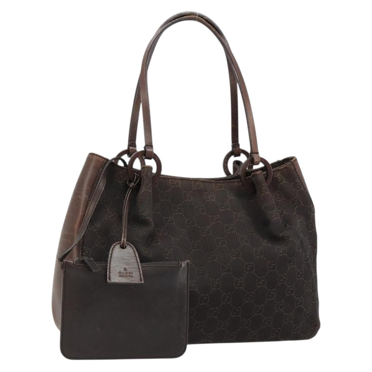 Gucci Vintage Jackie Gg Canvas Brown Canvas Backpack Bag (Pre-Owned)
