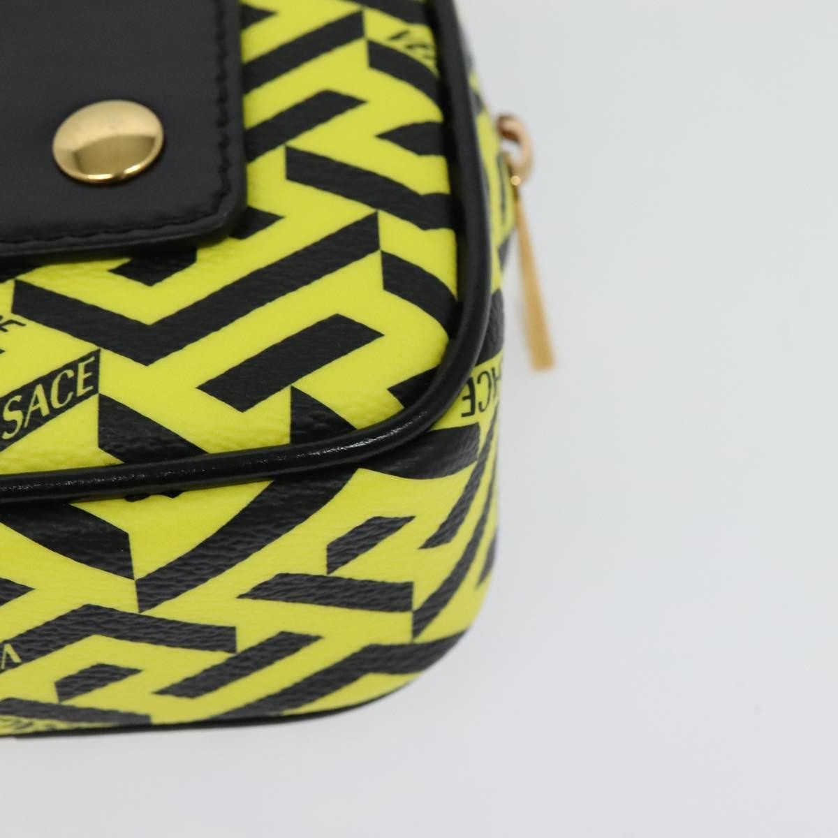Versace Vintage Clutch Leather Yellow Pvc Clutche & Pouche Bag (Pre-Owned)