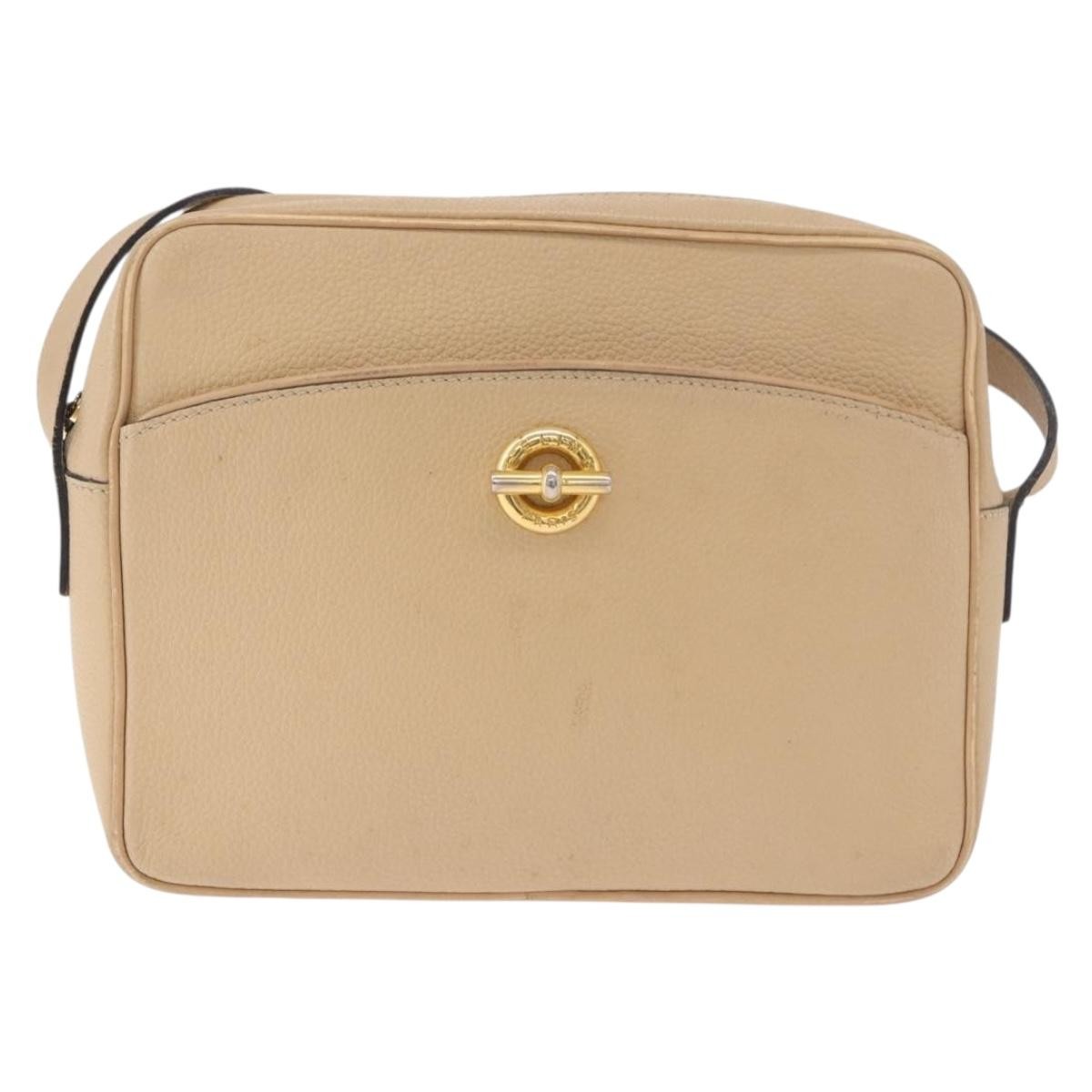 Celine Vintage Leather Beige Leather Shoulder Bag Bag (Pre-Owned)